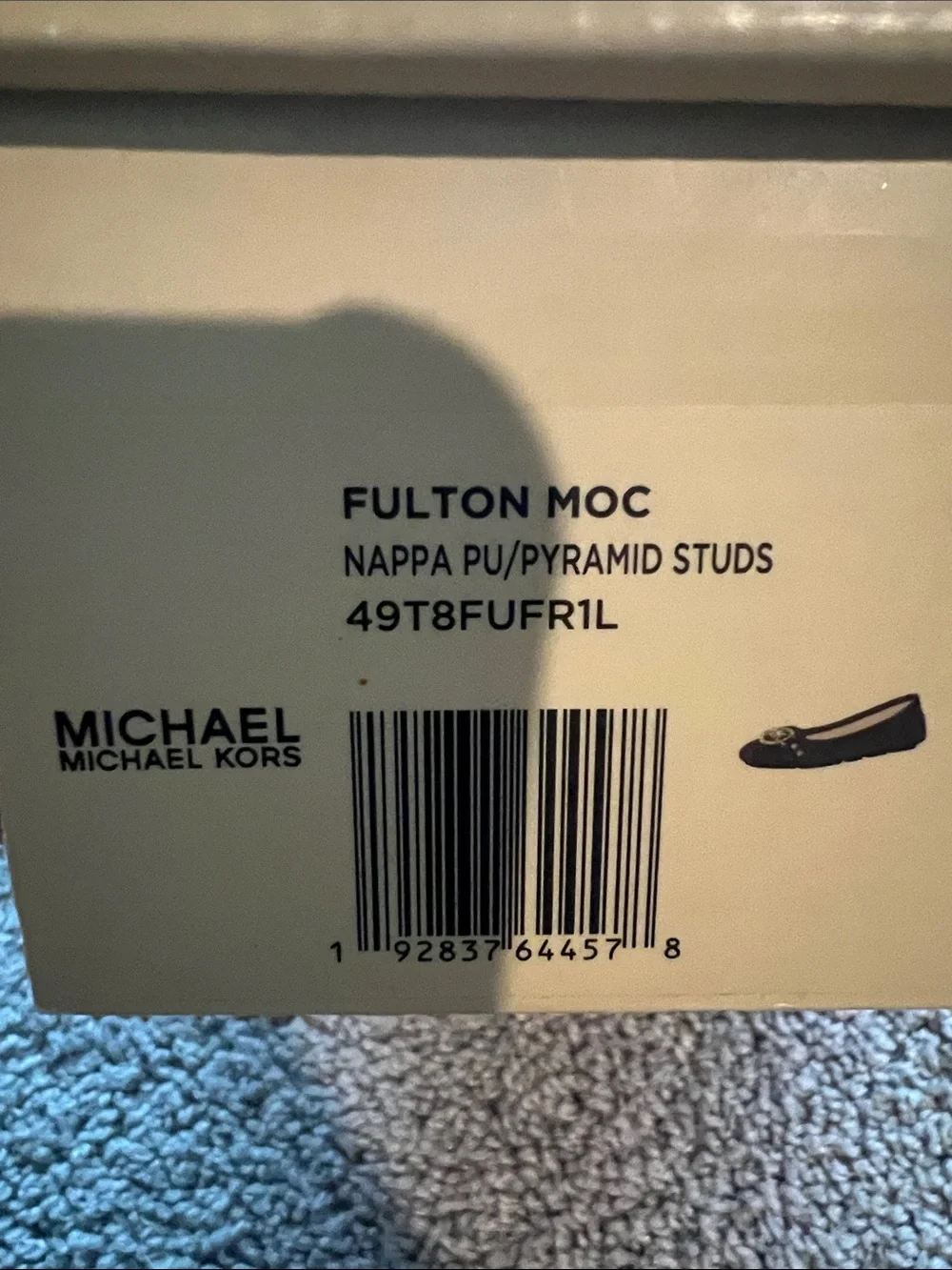Michael Kors Black Leather MK Logo Loafers with Gold Hardware